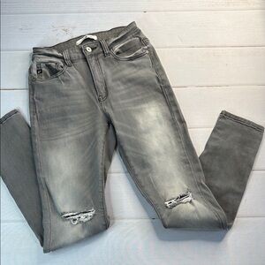 KanCan Gray Skinny Distressed Jeans Size 5/26
